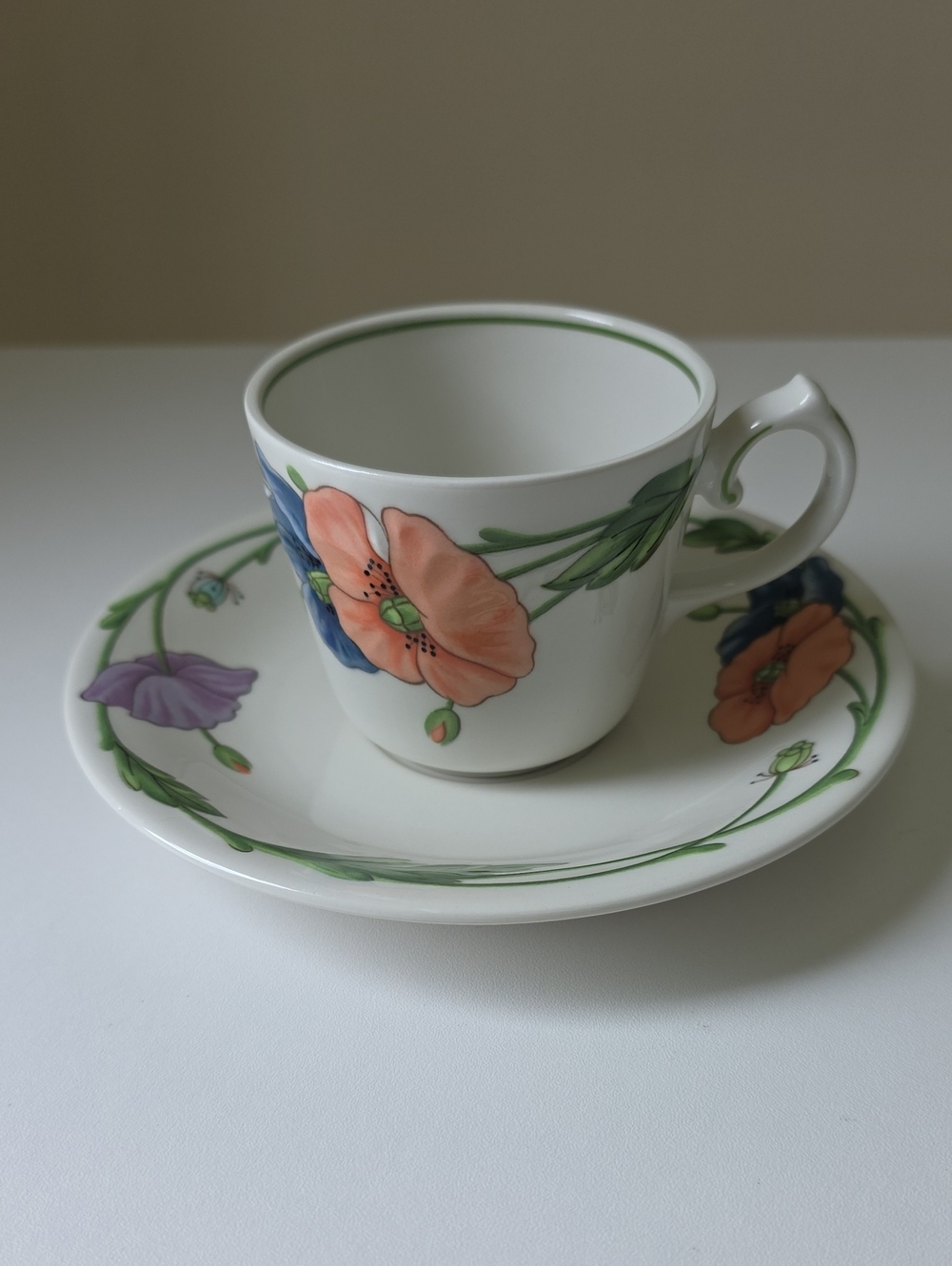 Villeroy & Boch Amapola Flat Cup and Saucer Set